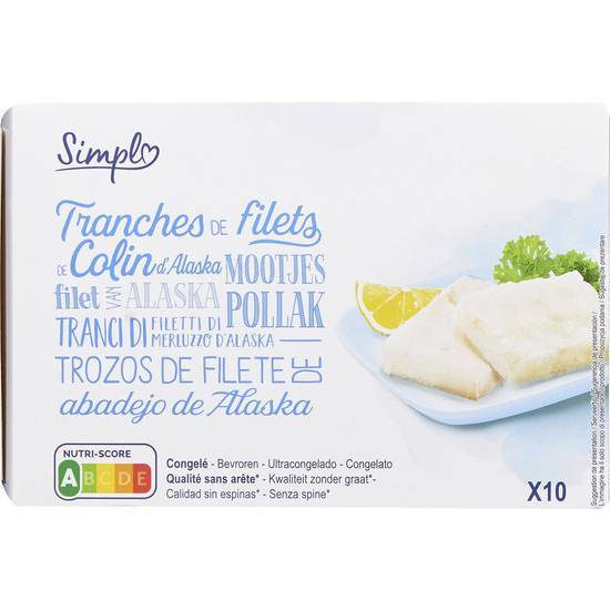 Simpl - Tranches de filets de colin d'alaska (10)