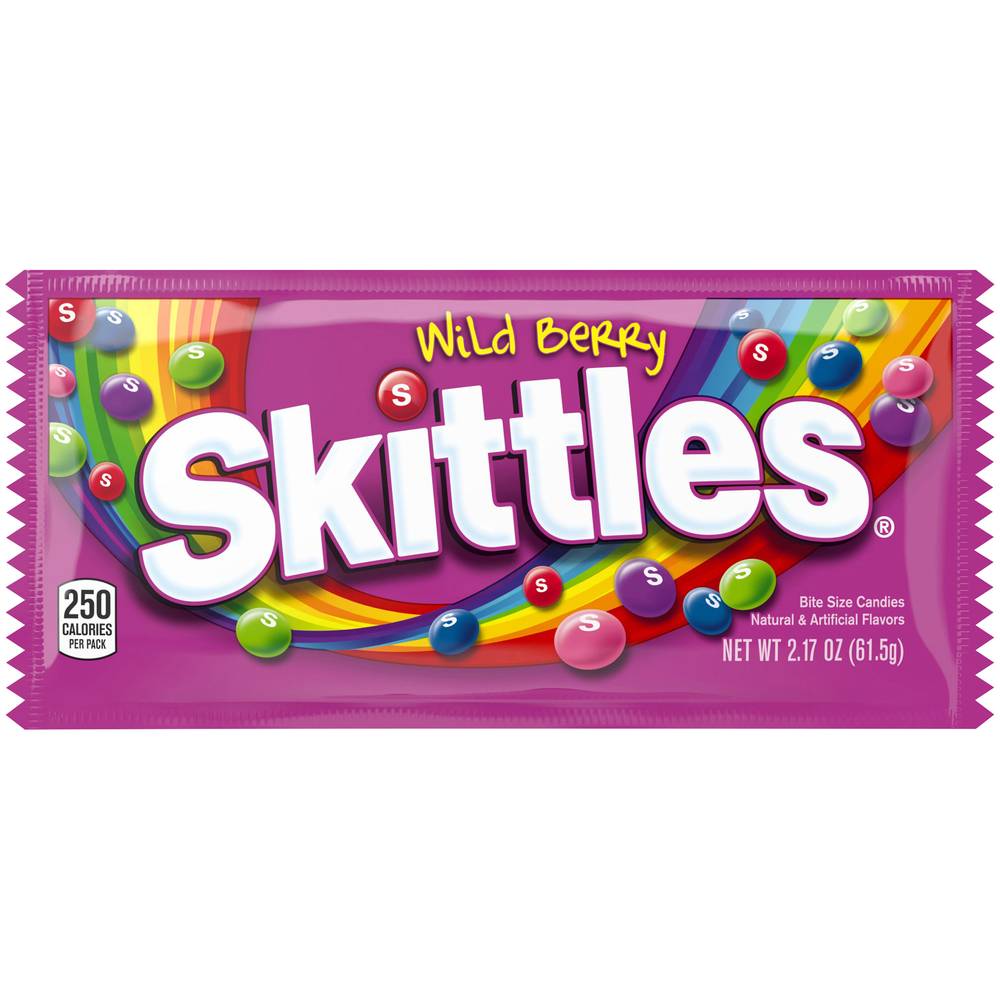 Skittles Bite Size Chewy Candies, Wild Berry (2.17 oz)