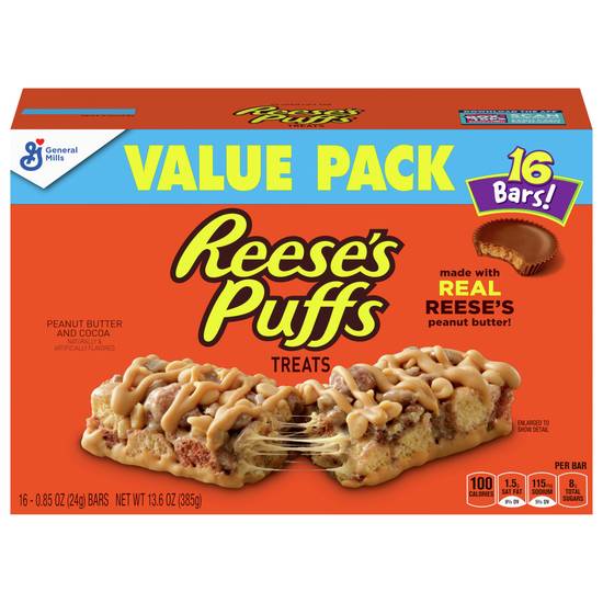 Reese's Puffs Peanut Butter and Cocoa Treat Bars (16 ct)