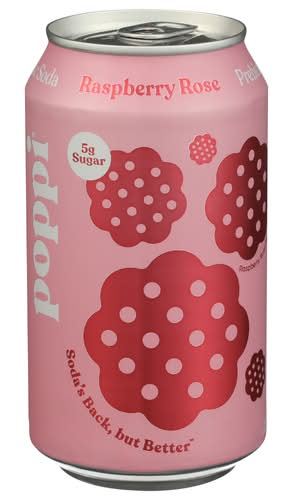 Poppi Raspberry Rose Prebiotic Soda