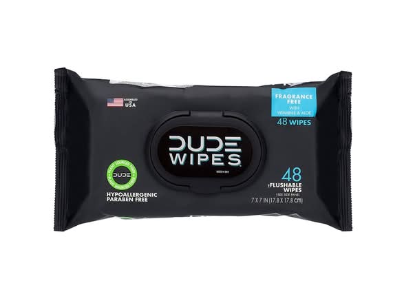 Dude Wipes Fragrance Free Flushable Wipes 48ct