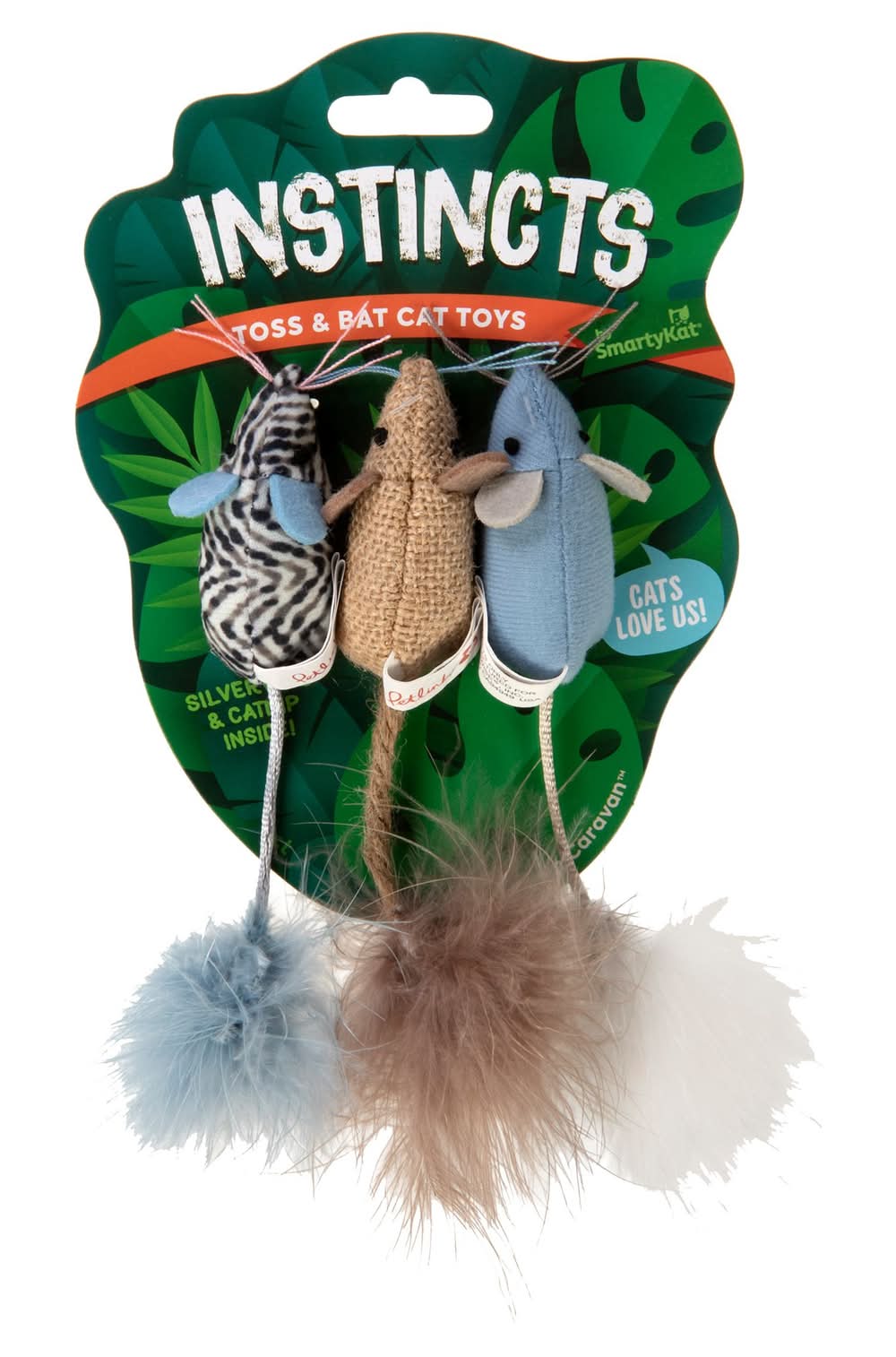 Instincts SmartyKat Catnip Caravan Cat Toy - 3 Pack (Color: Multi Color)