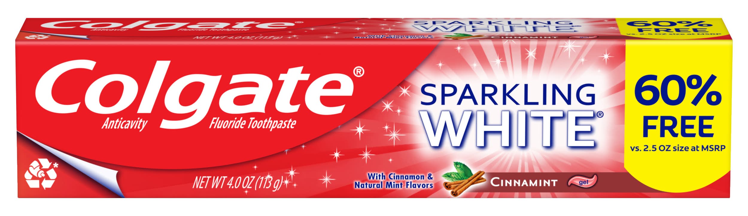 Colgate Sparkling White Cinnamint Toothpaste (2.5 oz)
