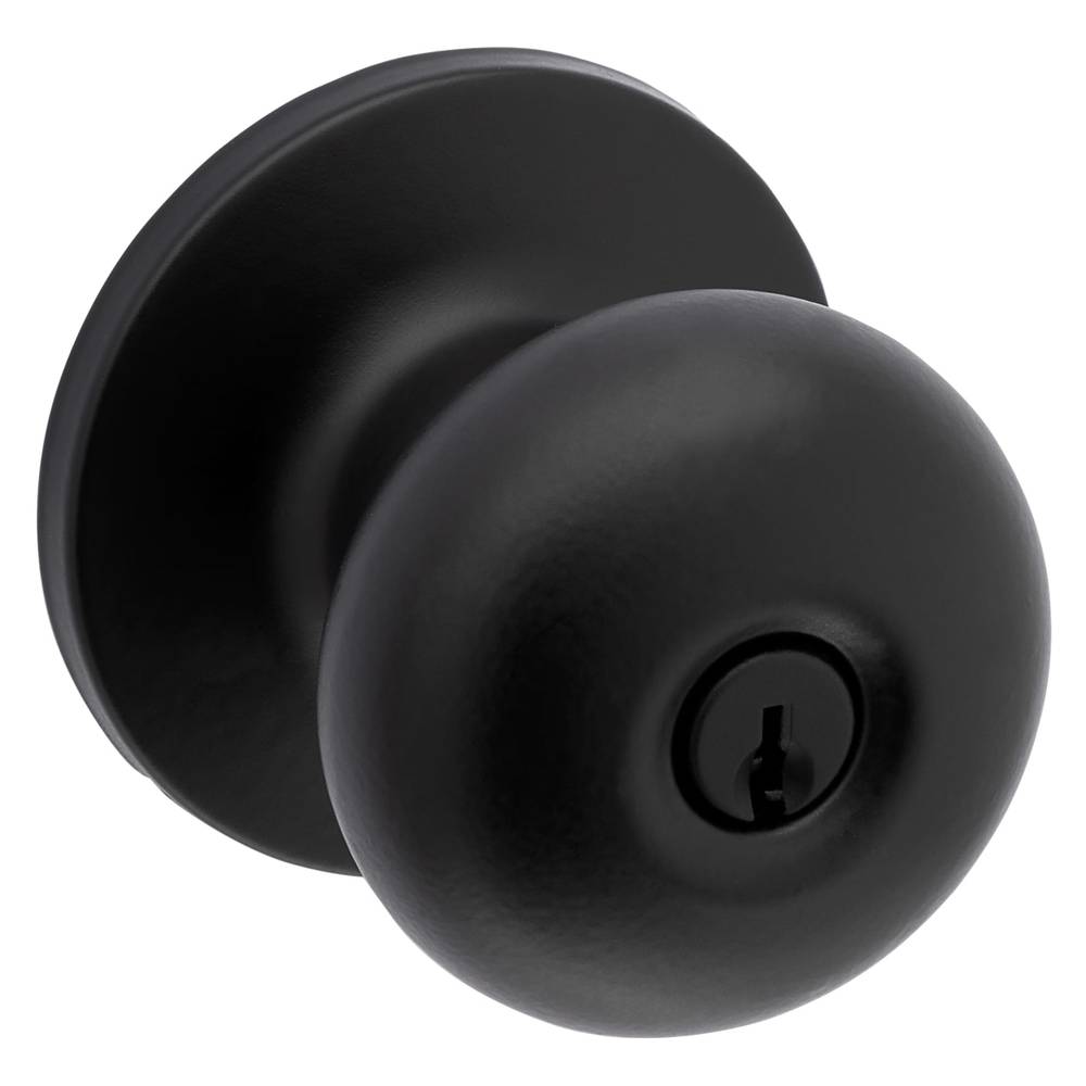 RELIABILT Baron Matte Black Exterior Keyed Entry Door Knob | 93580-012