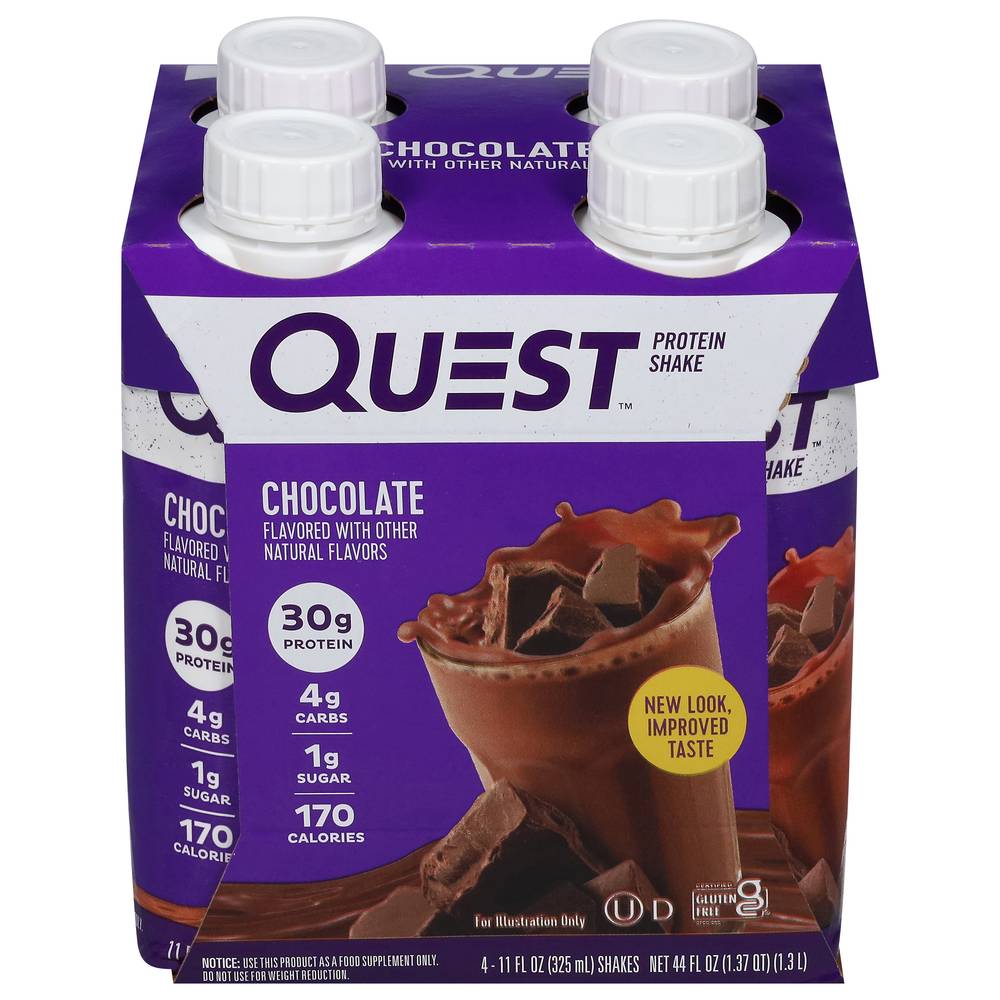 Quest Chocolate Protein Shake (4 x 11 fl oz)