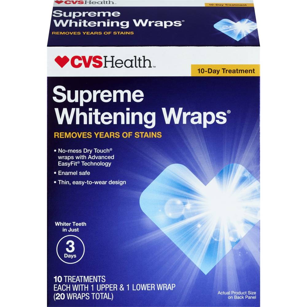 Cvs Health Supreme Whitening Wraps, 10 Treatments