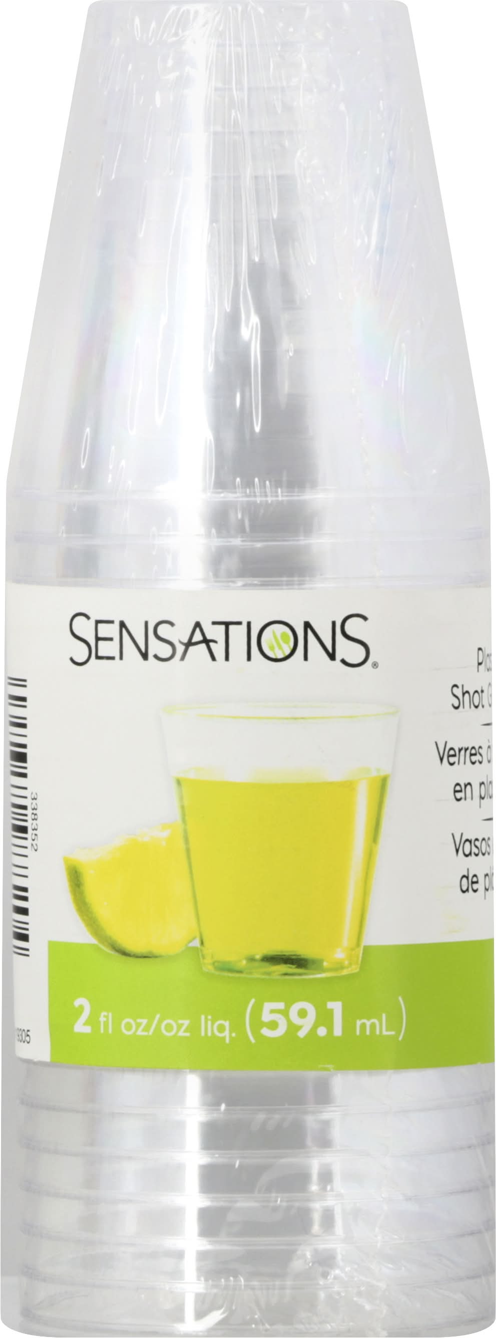 Sensations 2 Fluid Ounces Plastic Shot Glasses (0.4 oz, 20 ct)