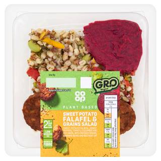 Co-op Gro Plant Based Sweet Potato Falafel & Grains Salad 262g