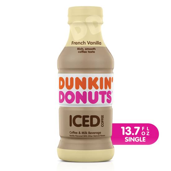 Order Dunkin' French Vanilla Iced Coffee Bottle (13.7 oz) food online from Rite Aid store, Shawnee on bringmethat.com