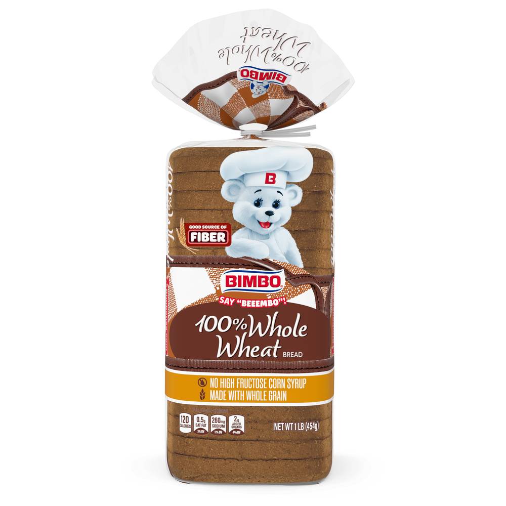 Bimbo 100% Whole Wheat Bread (1 lbs)