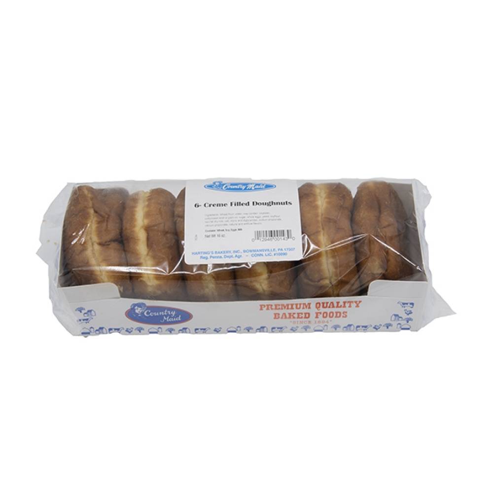 Country Maid Doughnuts Creme Filled 6 Pack