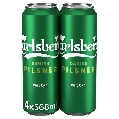 Carlsberg Pilsner Beer Cans (4x568ml)