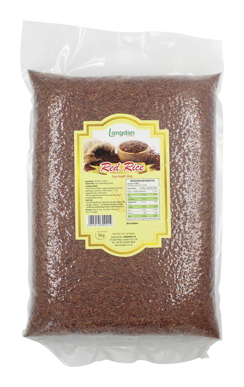 Longdan Red Rice (5kg)