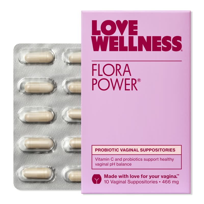 Love Wellness Flora Power: Probiotic Vaginal Suppositories 10 ct