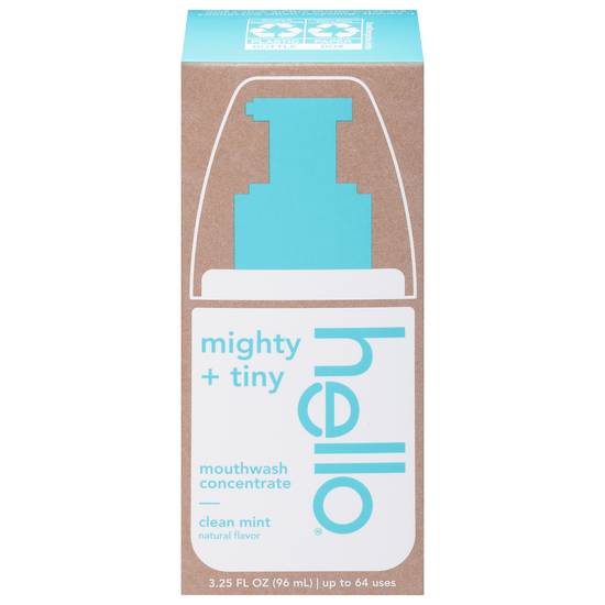 Hello Mighty + Tiny Clean Mint Mouthwash Concentrate