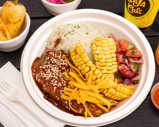 Mole Chicken Bowl with Free Drink