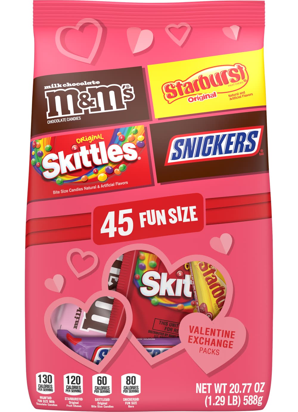 Mars Wrigley Assorted Valentine's Day Candy Variety pack (20.7 oz, 45 ct)