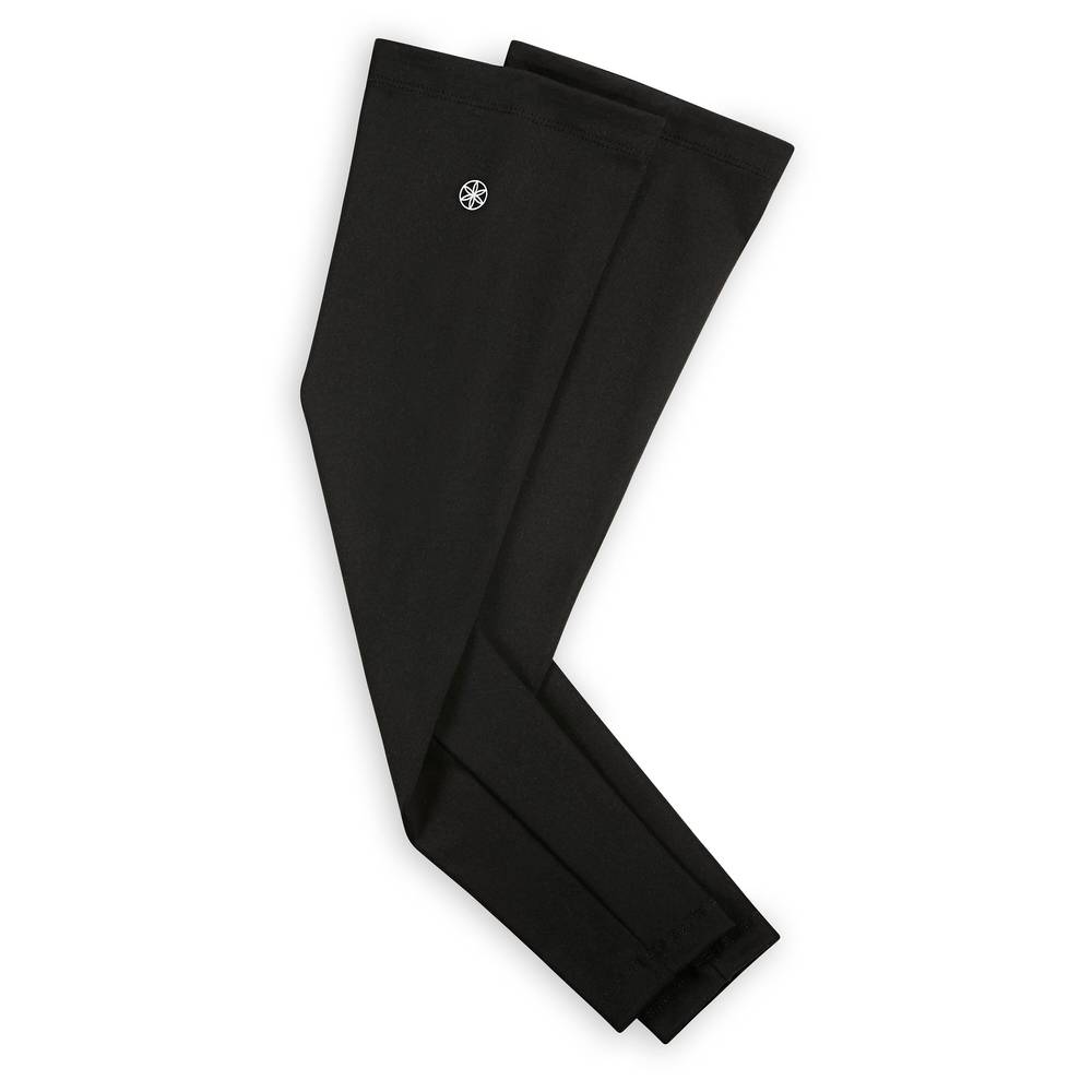 Gaiam Yoga Compression Thigh High Leg Sleeves, Black