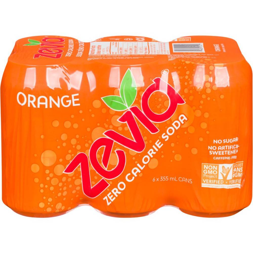 Zevia Zero Calorie Orange Soda (6 x 355 ml)
