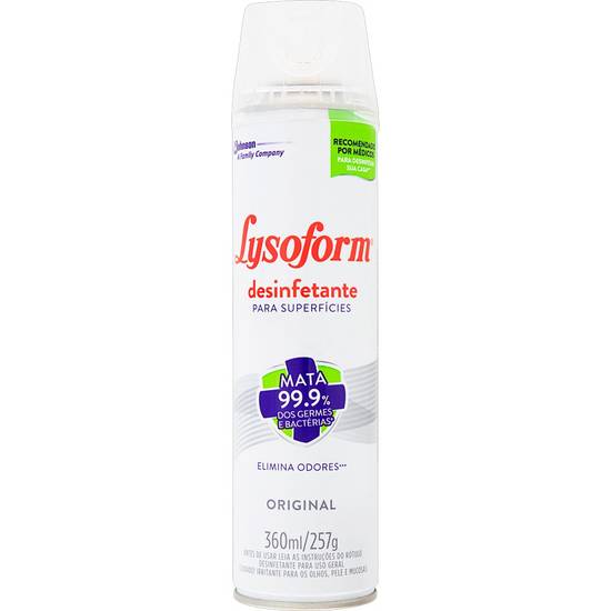 Lysoform desinfetante aerossol original para superficies (360 ml)
