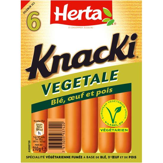 Herta - Knacki vegetale (6 pièces)