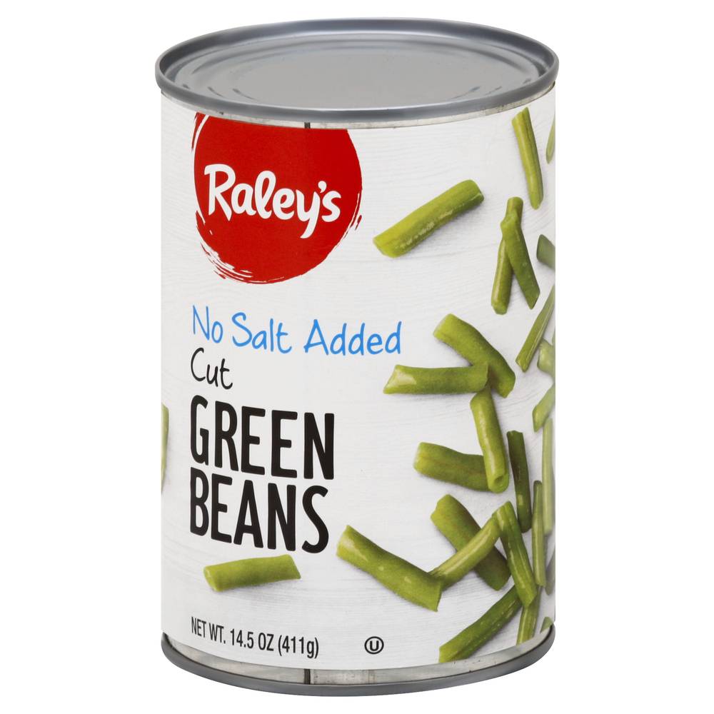 Raley'S Cut Green Beans No Salt Added 14.5 Oz