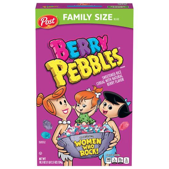 Post Berry Pebbles Sweetened Rice Cereal (family size)