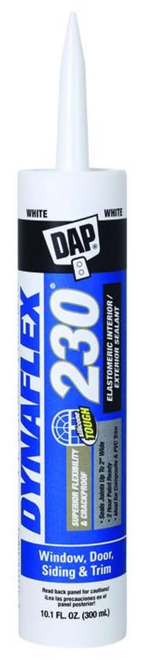 Dap Dynaflex 230 White Premium Latex Door/Siding/ Window Sealant 10.1 Oz
