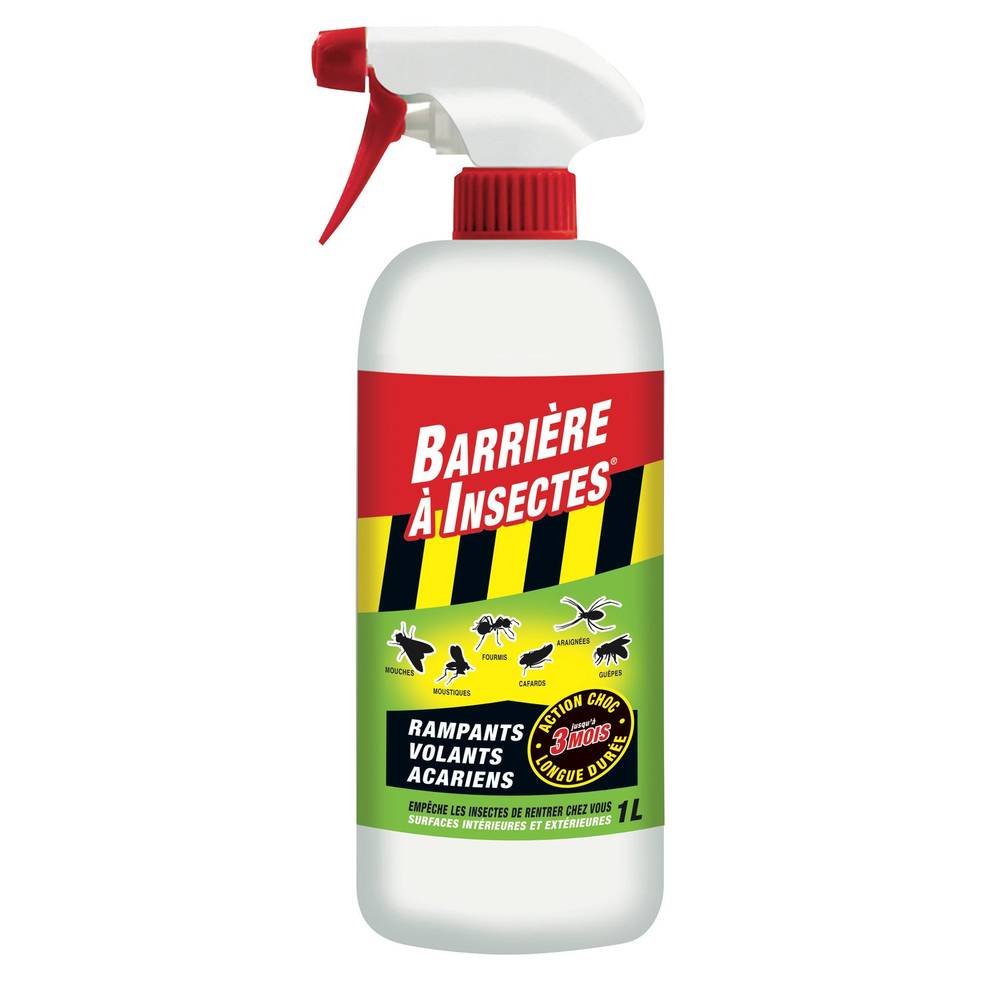 Barrière à Insectes - Spray anti insectes rampants volants et acariens (1L)