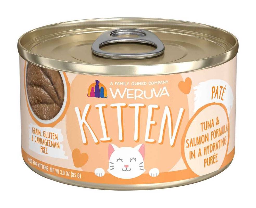 Weruva Kitten, Tuna and Salmon In Puree, Wet Cat Food, 3 Ounces
