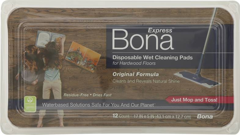 Bona Original Formula Disposable Cleaning Wet Pads (12 ct)