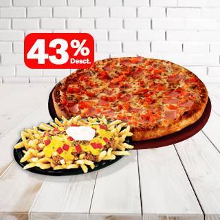 Pizza Mediana + Papas Supremas Doble 43% OFF