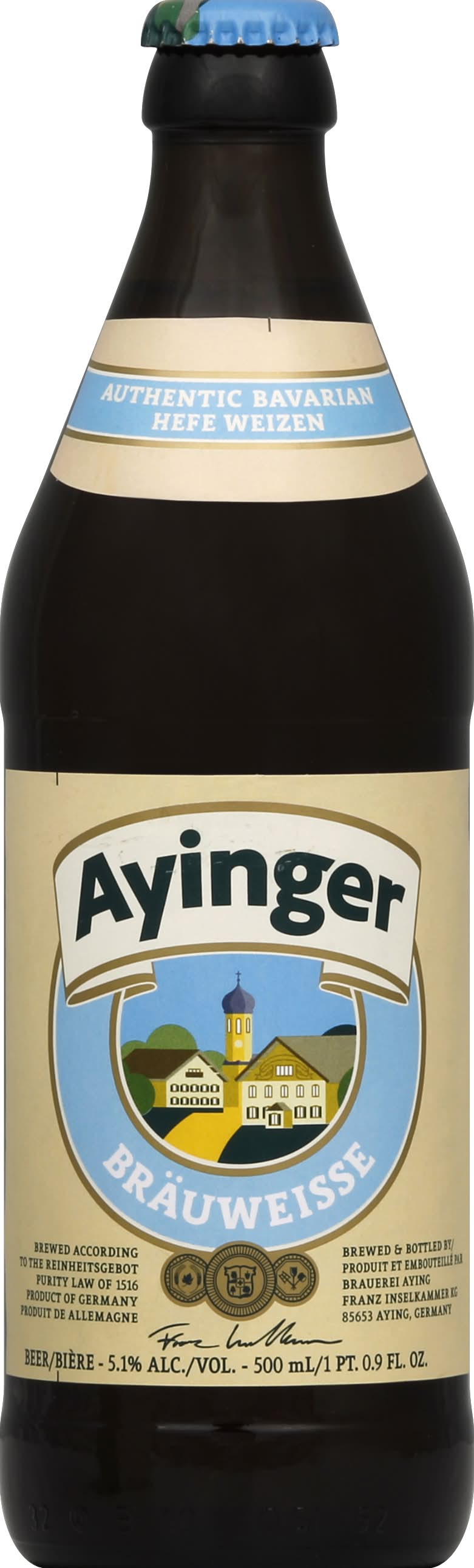 Ayinger Brauweisse Hefe Weizen Beer (500 ml)