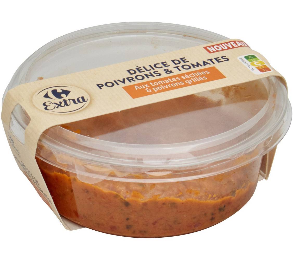 Carrefour Extra - Tartinades aux tomates séchées & poivrons grillés (135g)