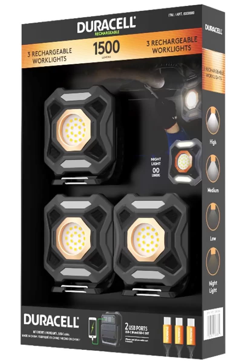 1500ﾙｰﾒﾝ ﾜｰｸﾗｲﾄ3個ｾｯﾄ