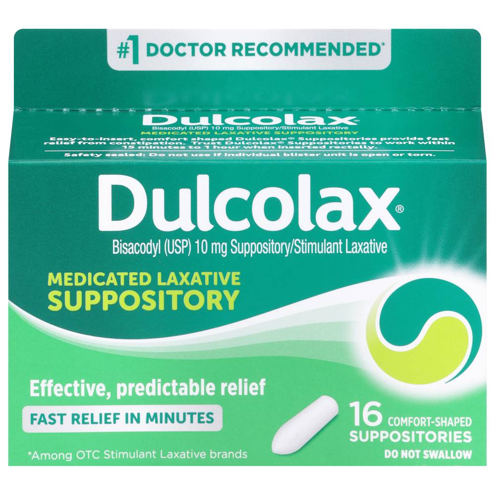 Dulcolax Fast Relief Medicated Laxative Suppositories (1.6 oz)