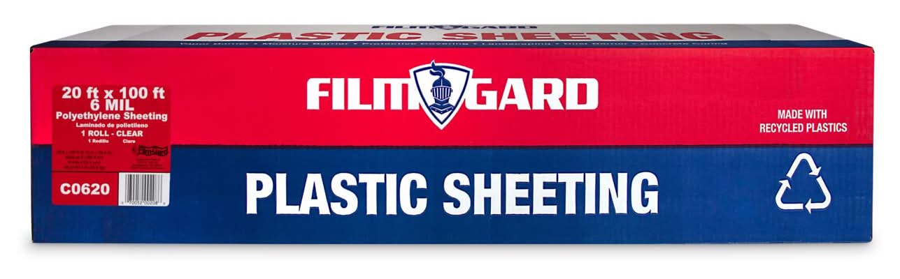 Film-Gard Plastic Sheeting 6 Mil X 20 Ft. W X 100 Ft. L Polyethylene Clear 1 Pk