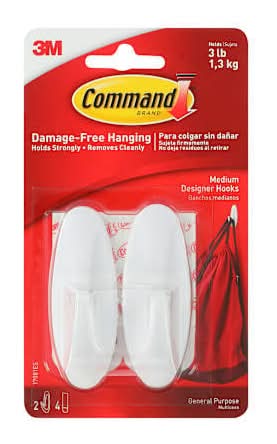 Command™ Medium Designer Hooks 2pk Medium