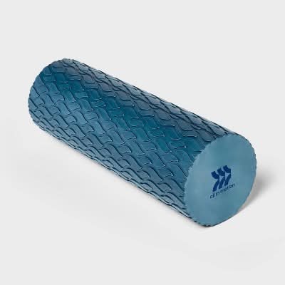 All In Motion Textured Foam Roller, 18 in, Navy Blue