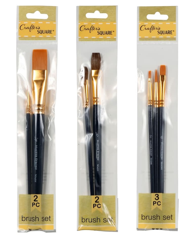 Crafters Square Delicate Paint Brush Sets (3 pack)