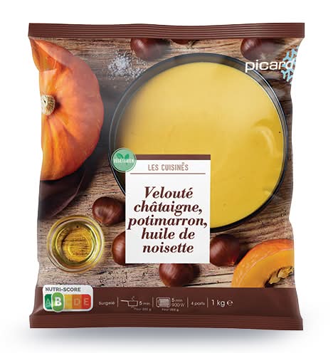 Velouté châtaigne, potimarron, huile de noisette