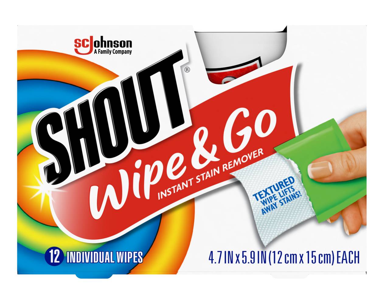 Shout Wipe & Go Instant Stain Remover Wipes (12 ct)