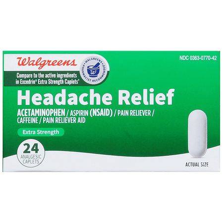 Walgreens Headache Relief Caplets - 24.0 ea