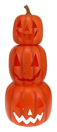 Stacked Pumpkin 3-Pack Orange Pumpkins