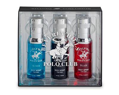 Men's Active Body Spray Gift Set, 3-Pack