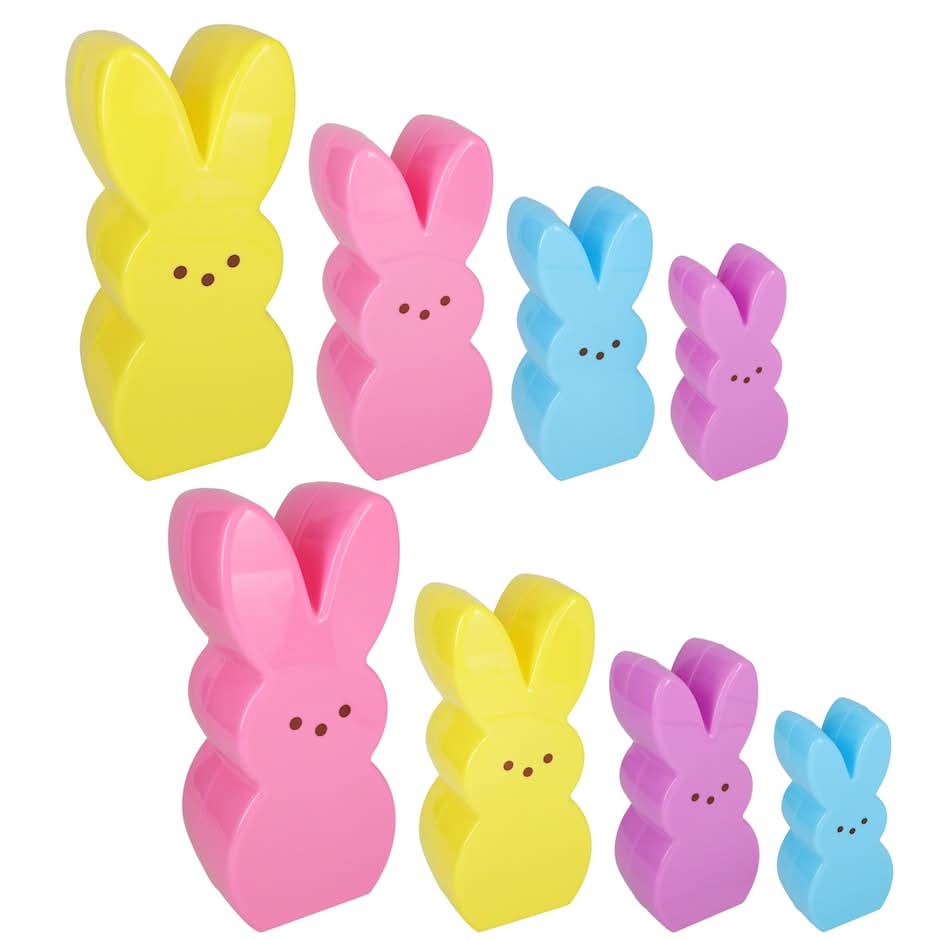 Peeps Bunny-Shaped Nesting Plastic Egg Containers 4-pc Pack.