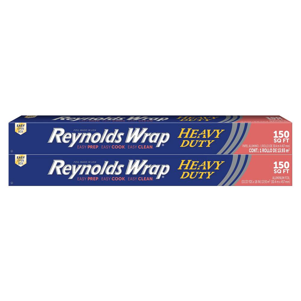 Reynolds Wrap Heavy Duty Aluminum Foil, 18" x 33.33 yd, 2-count