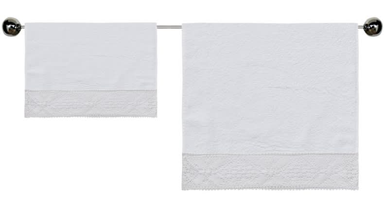 Sarah Miller · Set toalla de mano y visita encaje (2 un)