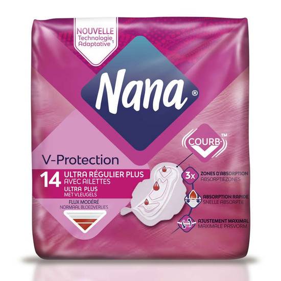 Nana Serviettes Hygiéniques Ultra Normal Plus x14