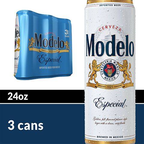 Modelo Especial Beer 3 Pack 24oz Can